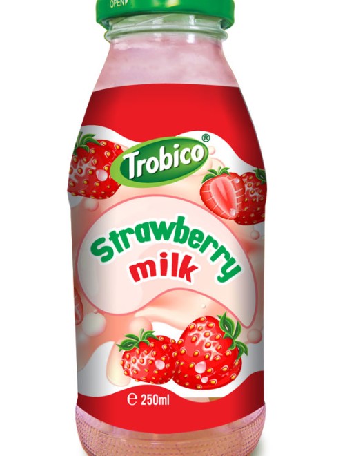 250ml Strawberry milk Glass bot